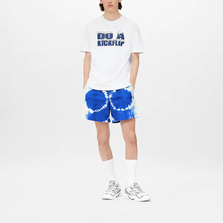 Kaos Lengan Pendek LOUIS VUITTON SS22 dengan Cetakan Logo, Unisex, Putih