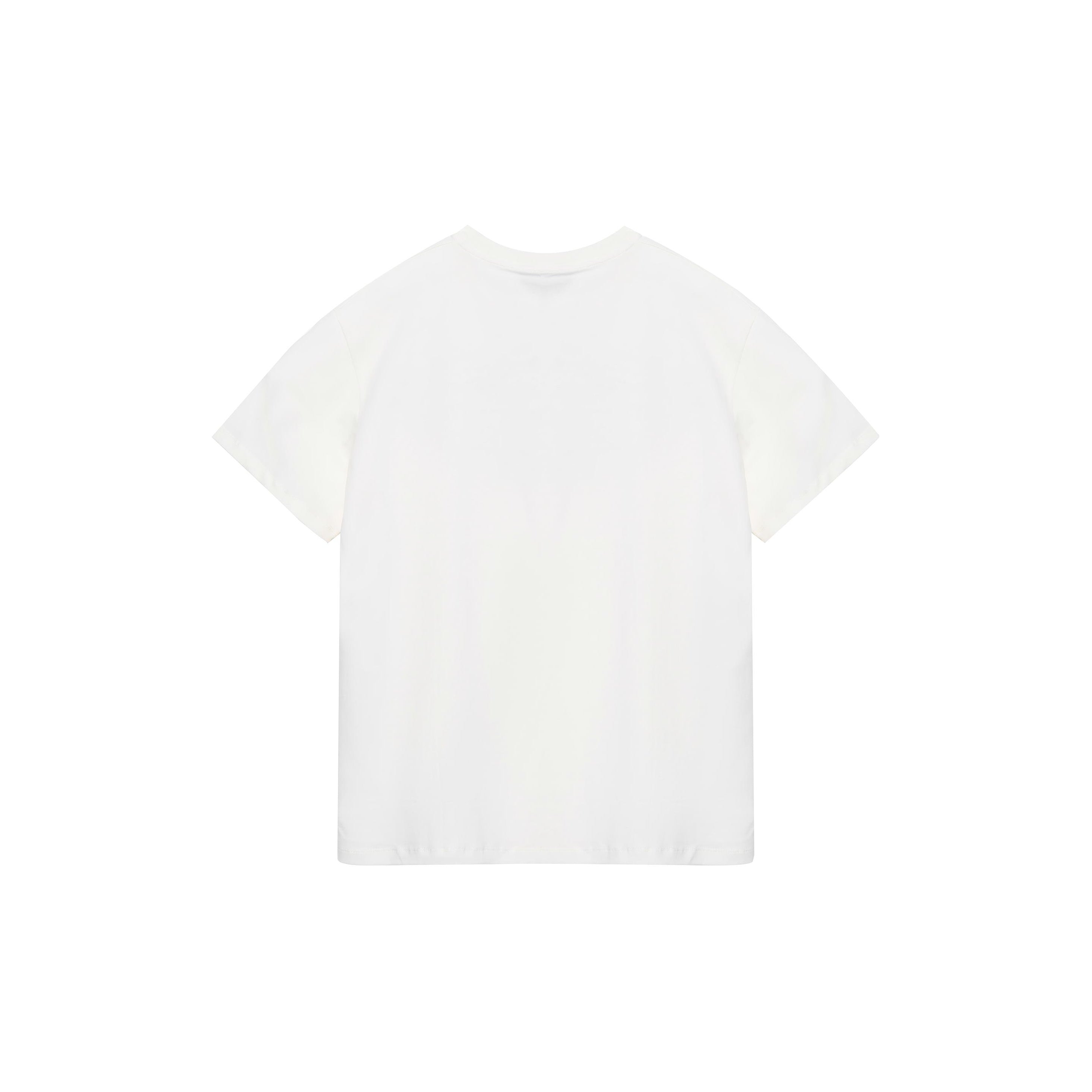 Kaos Lengan Pendek Leher Bulat Motif GUCCI Lido Blade, Unisex, Putih