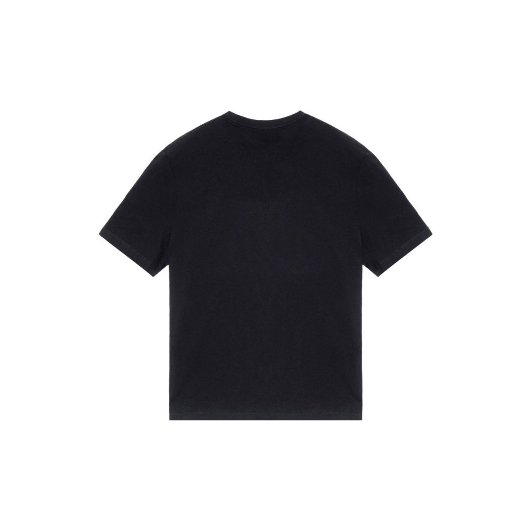 Kaos Lengan Pendek Kerah Bulat GUCCI dengan Huruf dan Angka, Unisex, Hitam