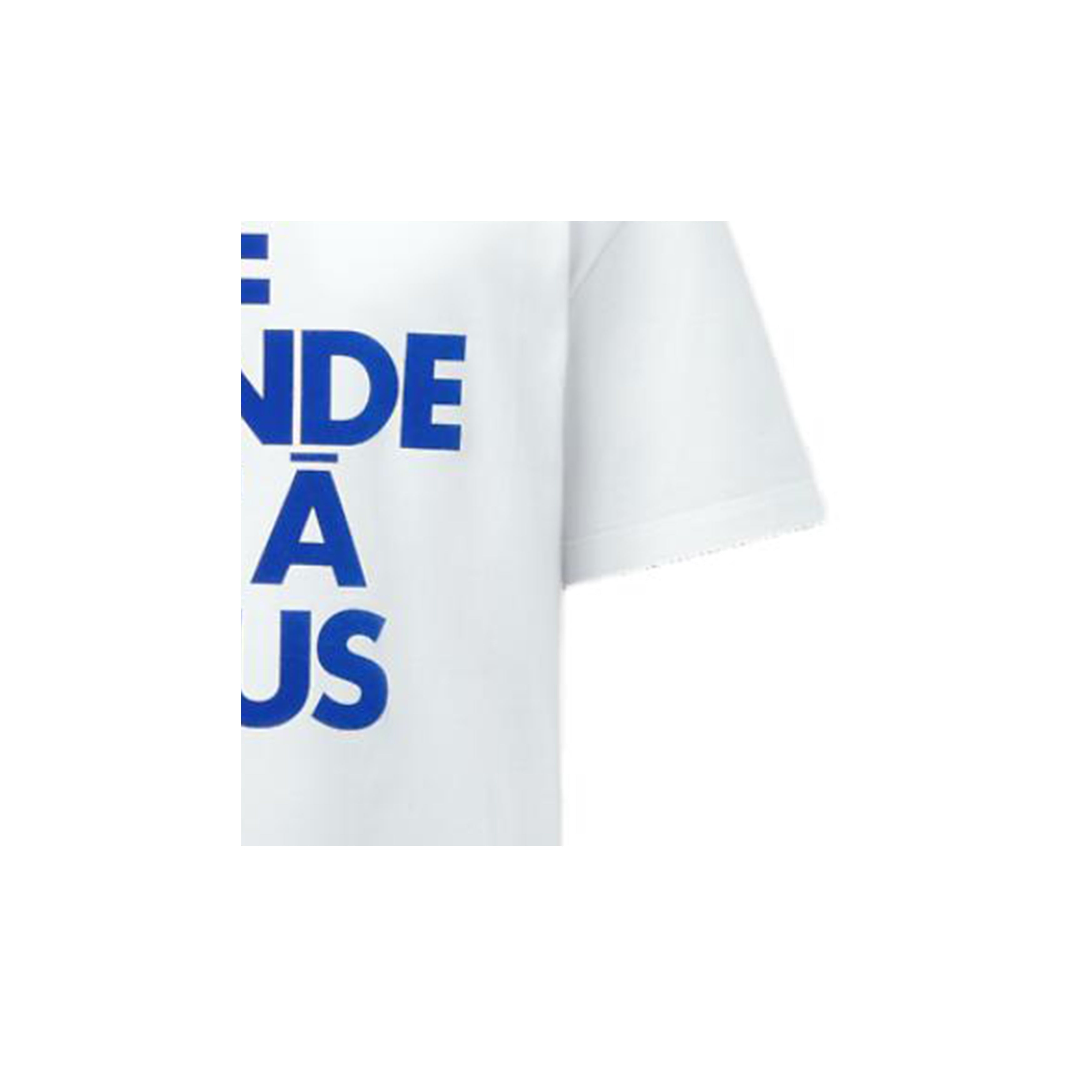 LOUIS VUITTON SS25 Koleksi Musim Semi/Panas Pria, Kaos Katun Murni dengan Cetakan Huruf, Putih